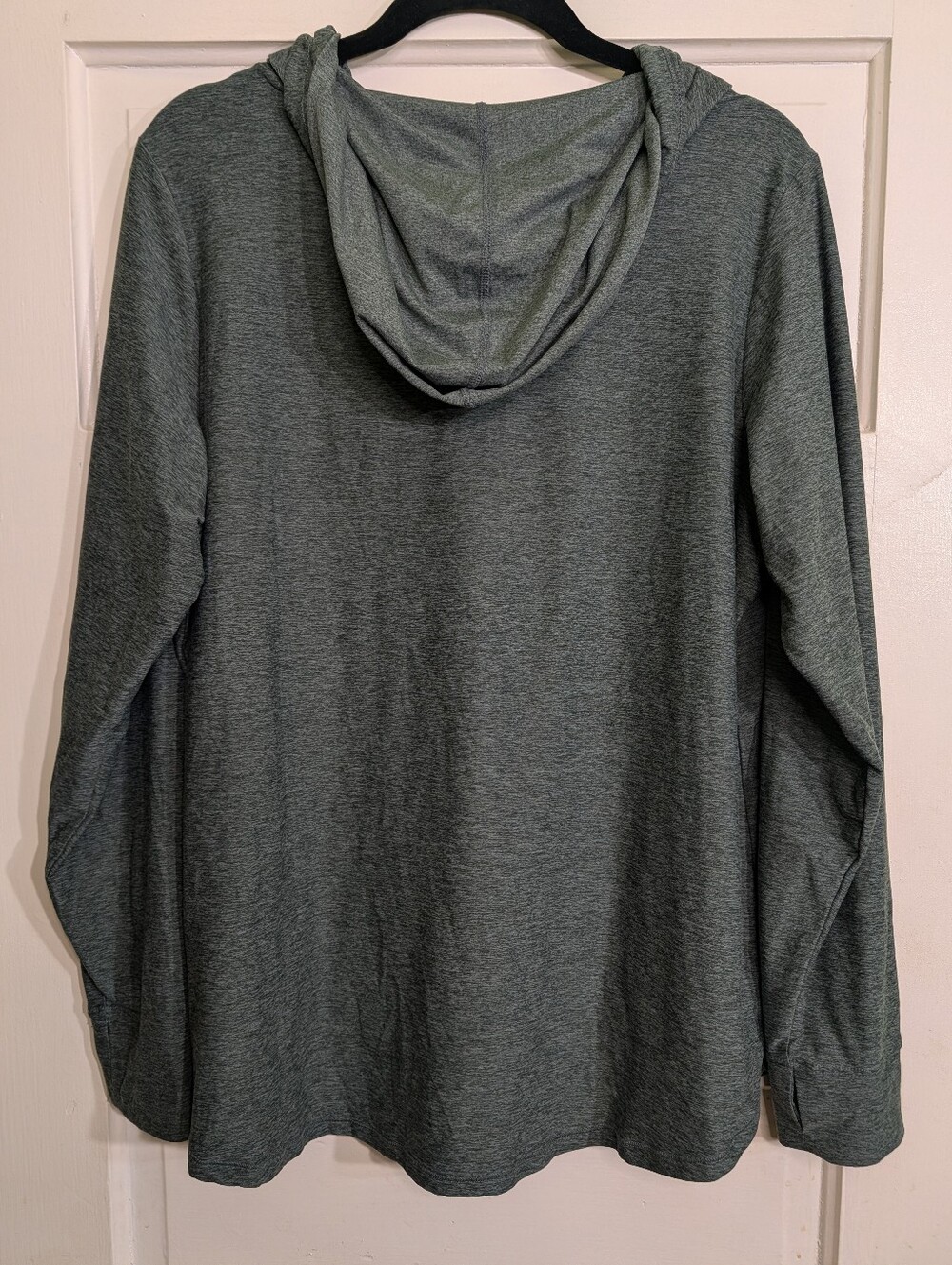 We Wander 2X Heather Gray Lightweight Hooded V-Neck Pullover - Picture 7 of 10